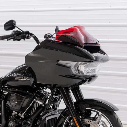 Klock Werks Kolor Flare 8" Red Windshield for 2023-2025 Harley Road Glide FLTR