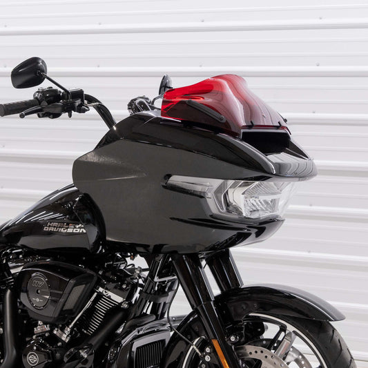 Klock Werks Kolor Flare 8" Red Windshield for 2023-2025 Harley Road Glide FLTR
