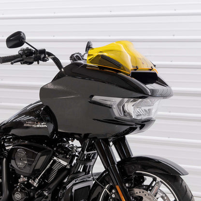 Klock Werks Kolor Flare 8" Yellow Windshield for 2023-25 Harley Road Glide FLTR