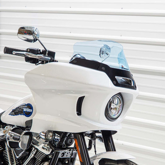 Klock Werks Ice Flare 6" Blue Windshield for 2022-26 Harley Softail Low Rider ST