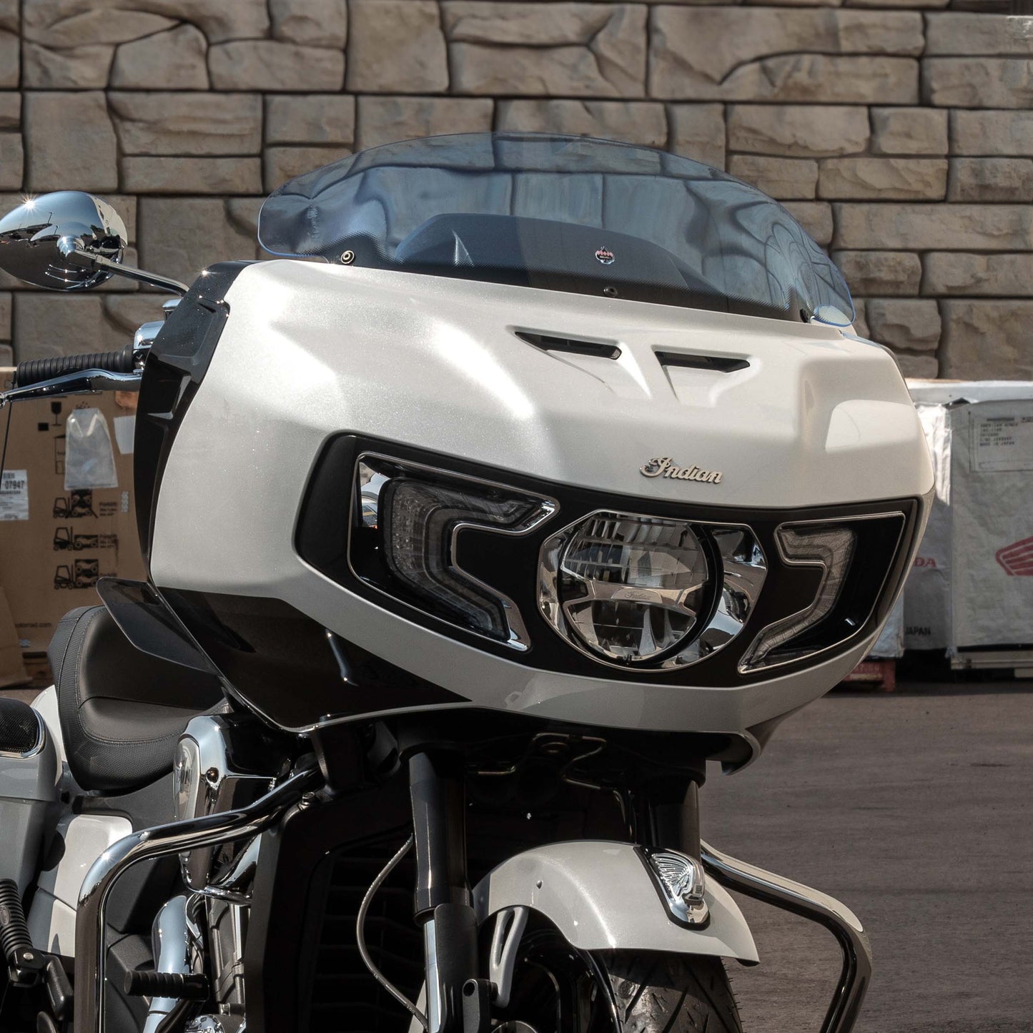 Klock Werks 8" Blue Ice Kolor Flare Windshield 2020-25 Indian Challenger Pursuit