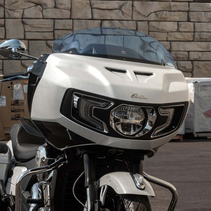 Klock Werks 8" Blue Ice Kolor Flare Windshield 2020-25 Indian Challenger Pursuit