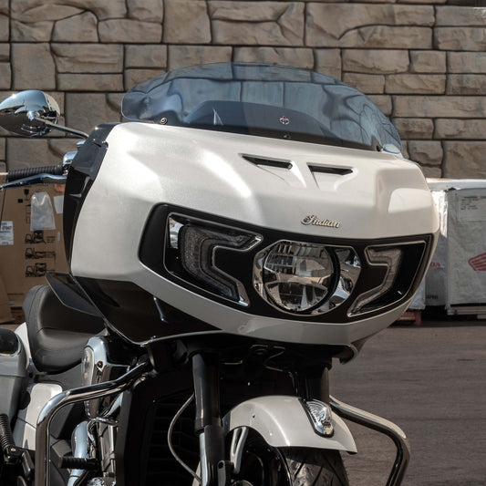 Klock Werks 8" Blue Ice Kolor Flare Windshield 2020-25 Indian Challenger Pursuit