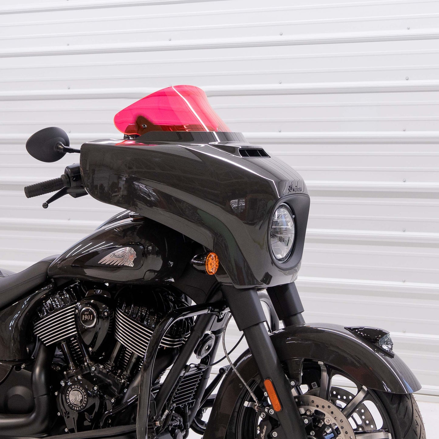 Klock Werks Kolor Flare 10" Pink Ice Windshield for 2014-2024 Indian Chieftain