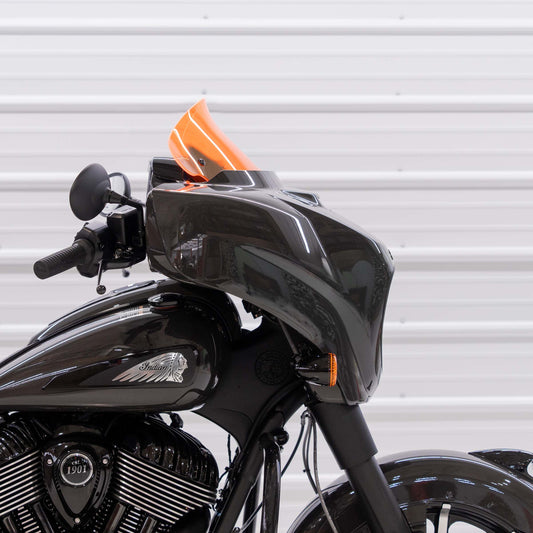 Klock Werks Kolor Flare 10" Orange Ice Windshield for 2014-2024 Indian Chieftain