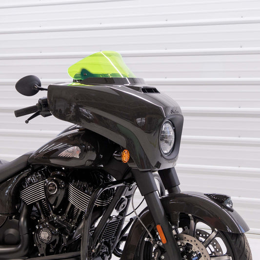 Klock Werks Kolor Flare 10" Green Ice Windshield for 2014-2024 Indian Chieftain