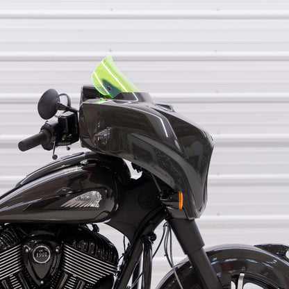 Klock Werks Kolor Flare 10" Green Ice Windshield for 2014-2024 Indian Chieftain