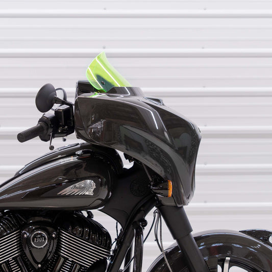 Klock Werks Kolor Flare 10" Green Ice Windshield for 2014-2024 Indian Chieftain