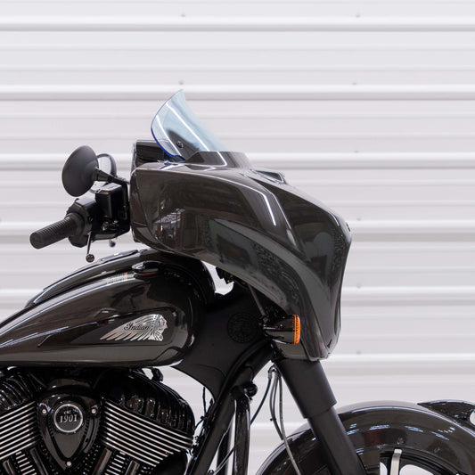 Klock Werks Kolor Flare 10" Blue Ice Windshield for 2014-2024 Indian Chieftain