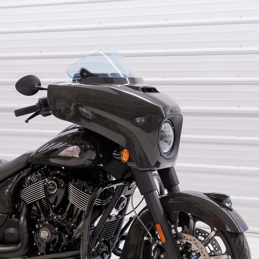 Klock Werks Kolor Flare 10" Blue Ice Windshield for 2014-2024 Indian Chieftain
