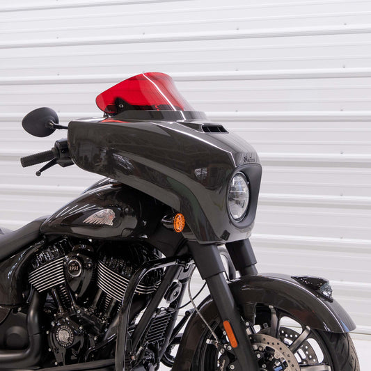 Klock Werks Kolor Flare 10" Red Windshield 2014-2024 Indian Chieftain Roadmaster