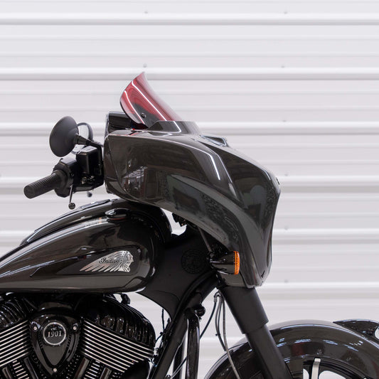 Klock Werks Kolor Flare 10" Red Windshield 2014-2024 Indian Chieftain Roadmaster