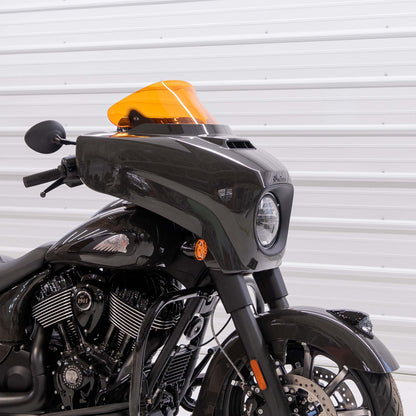 Klock Werks Kolor Flare 10" Orange Windshield 14-24 Indian Chieftain Roadmaster