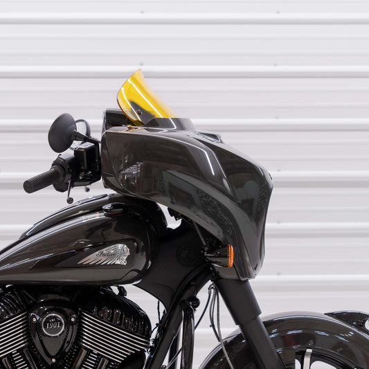 Klock Werks Kolor Flare 10" Yellow Windshield 14-24 Indian Chieftain Roadmaster