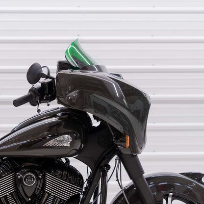 Klock Werks Kolor Flare 10" Green Windshield 2014-24 Indian Chieftain Roadmaster
