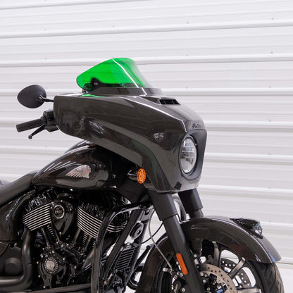 Klock Werks Kolor Flare 10" Green Windshield 2014-24 Indian Chieftain Roadmaster