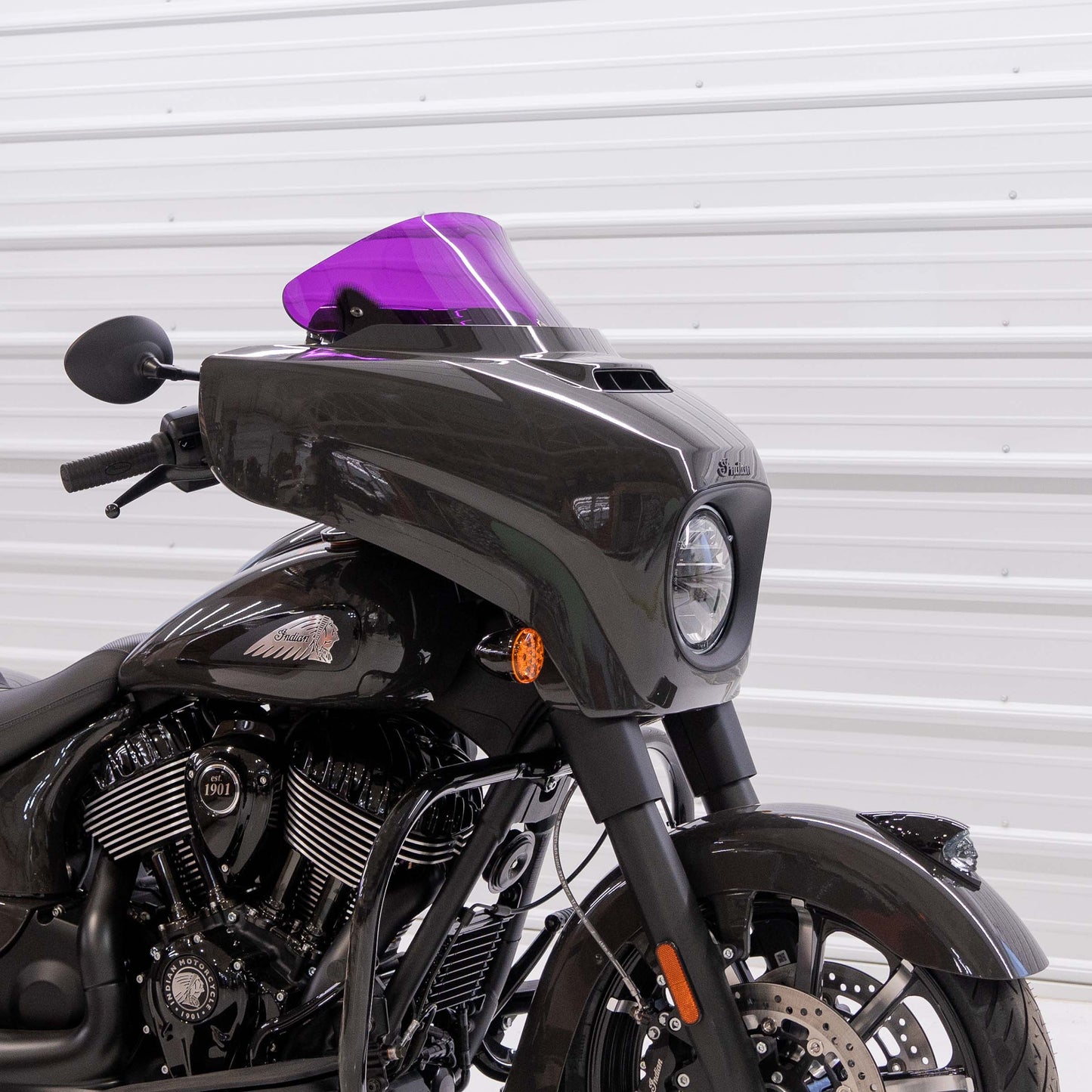 Klock Werks Kolor Flare 10" Purple Windshield 14-24 Indian Chieftain Roadmaster
