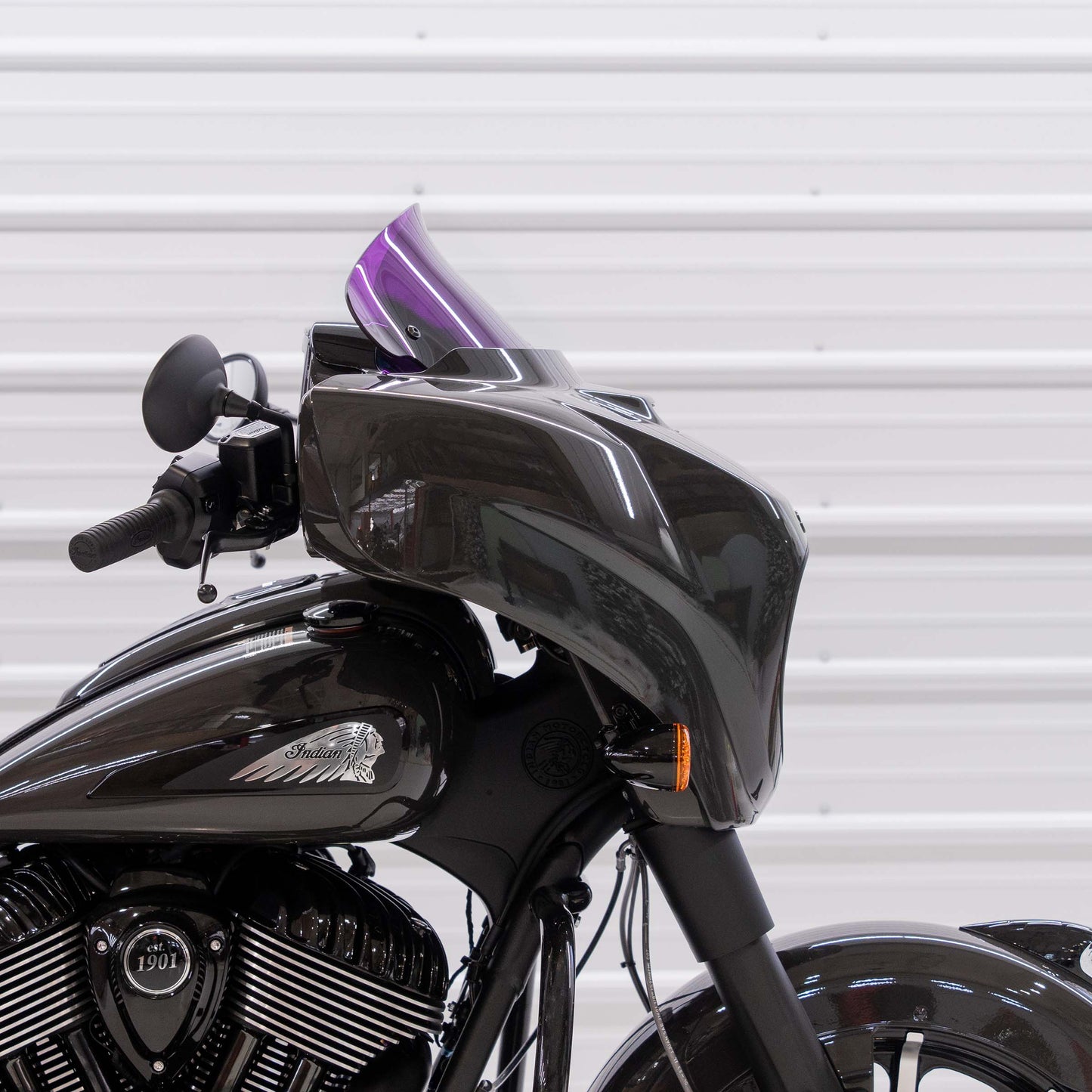 Klock Werks Kolor Flare 10" Purple Windshield 14-24 Indian Chieftain Roadmaster