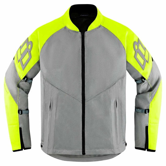 Icon Mesh AF Adult Mens Hi-Vis Motorcycle Street Racing Sport Jacket