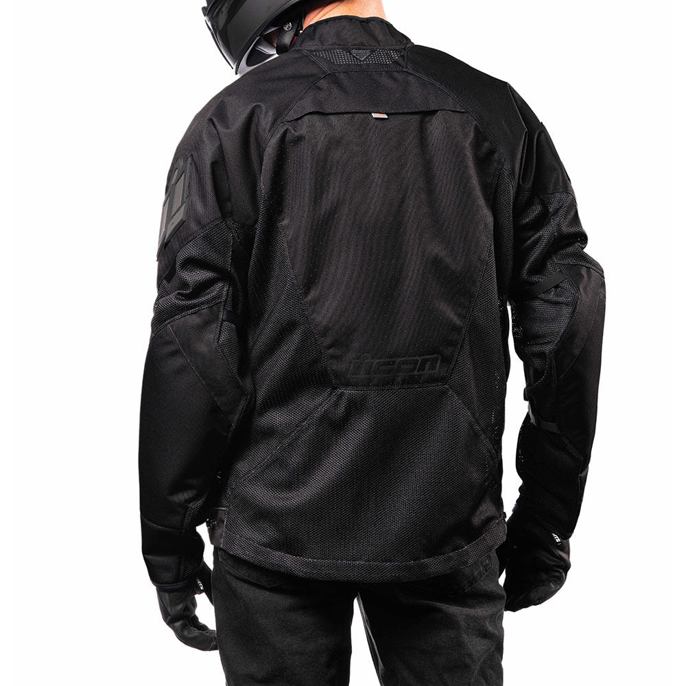 Icon Mesh AF Adult Mens Black Motorcycle Street Racing Sport Jacket