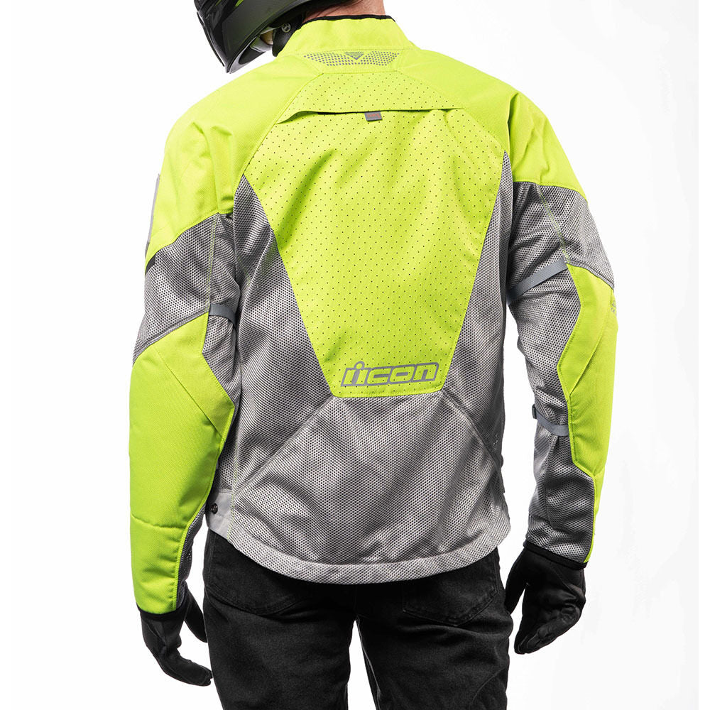 Icon Mesh AF Adult Mens Hi-Vis Motorcycle Street Racing Sport Jacket