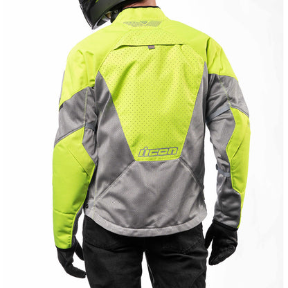 Icon Mesh AF Adult Mens Hi-Vis Motorcycle Street Racing Sport Jacket
