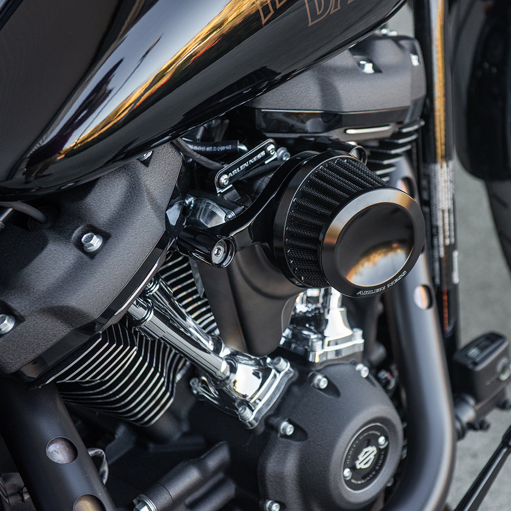 Arlen Ness Mini 22° Black Air Filter Kit for 1999-2017 Harley Touring Softail