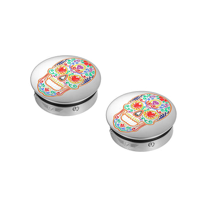 Figurati Designs Sugar Skull Swingarm Covers for 1980-2025 Harley Touring FXR