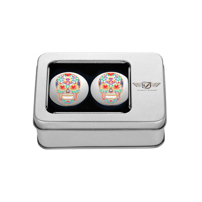 Figurati Designs Sugar Skull Swingarm Covers for 1980-2025 Harley Touring FXR