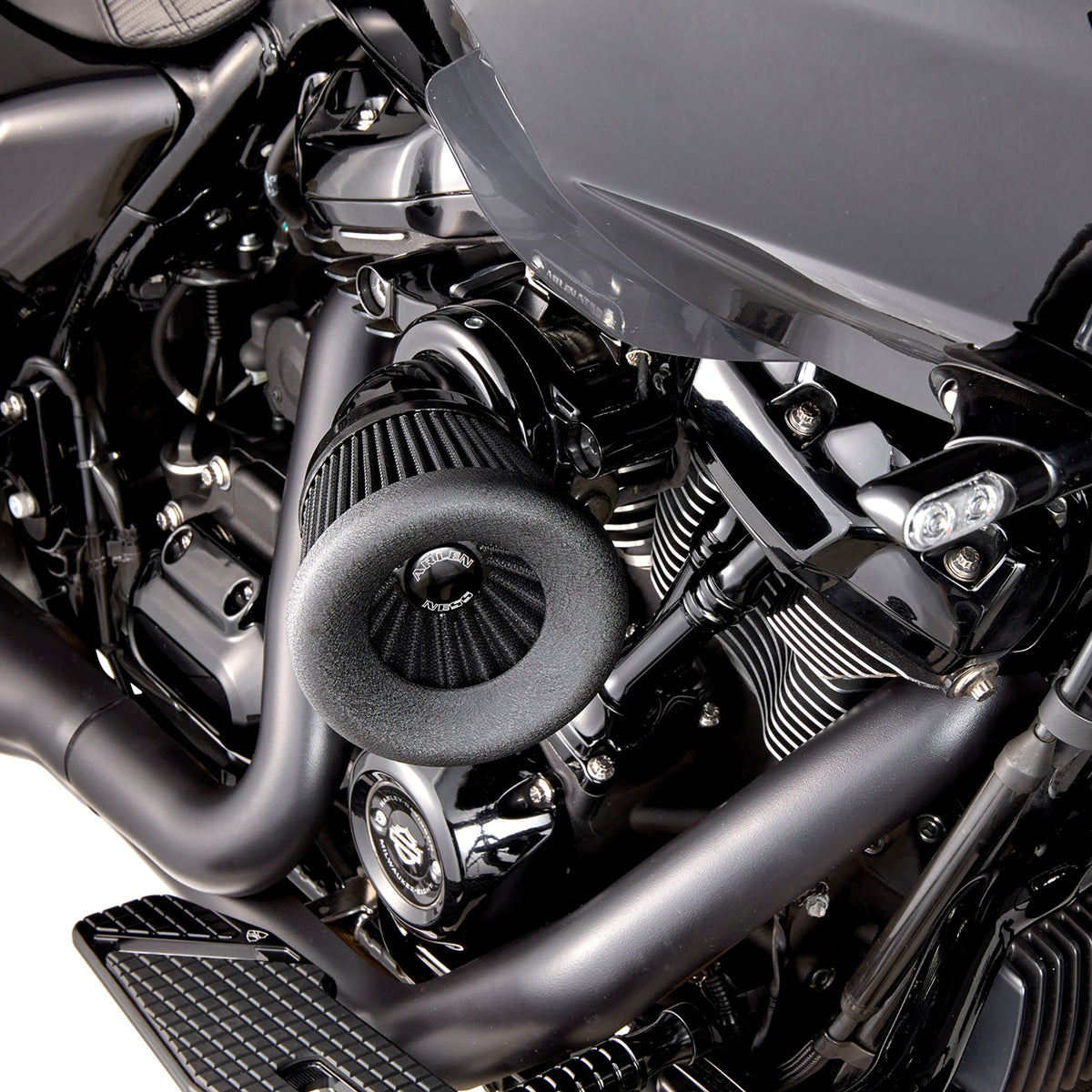 Arlen Ness Velocity 65° Black Air Filter Kit for 1999-17 Harley Touring Softail