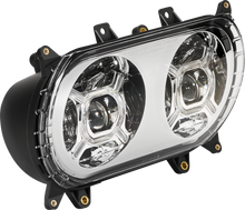 Custom Dynamics Chrome Double-X LED Headlight fits 2015-2024 Harley Road Glide