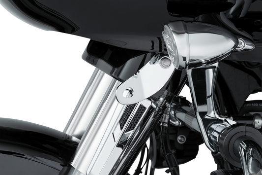 Ciro Chrome Motorcycle Tie Down Brackets for 2015-2024 Harley Road Glide FLTR
