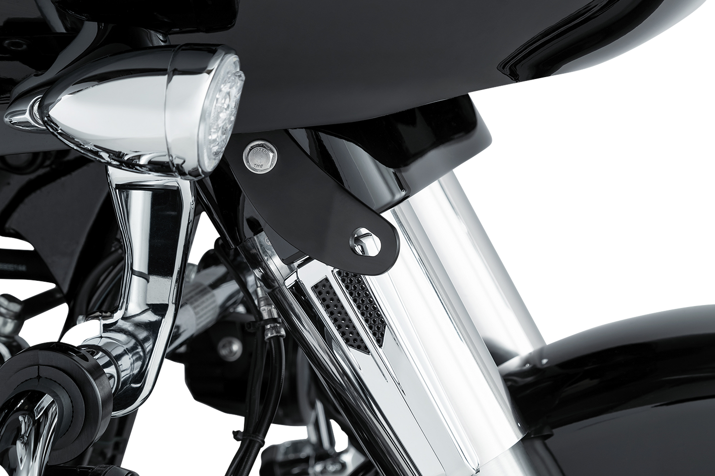 Ciro Black Motorcycle Tie Down Brackets for 2015-2024 Harley Road Glide FLTRX