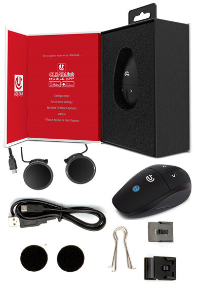 Uclear AMP GO2 Universal Bluetooth Motorcycle Fullface Helmet Communicator