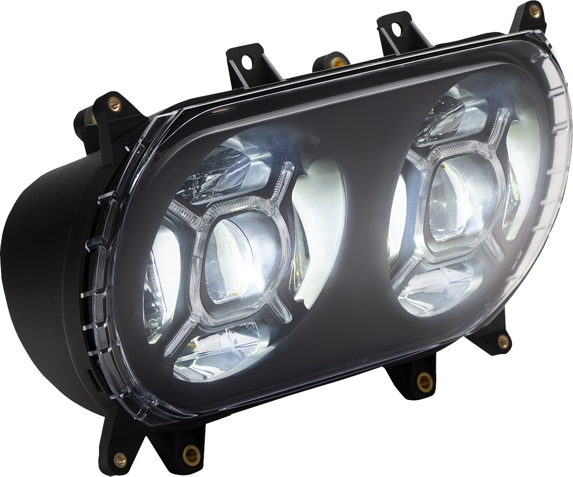 Custom Dynamics Double-X LED Headlight Assembly 2015-2024 Harley Road Glide FLTR