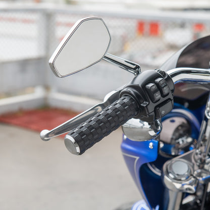 Arlen Ness Air Trax Chrome TBW Handlebar Grips for 23-26 Harley Touring Softail