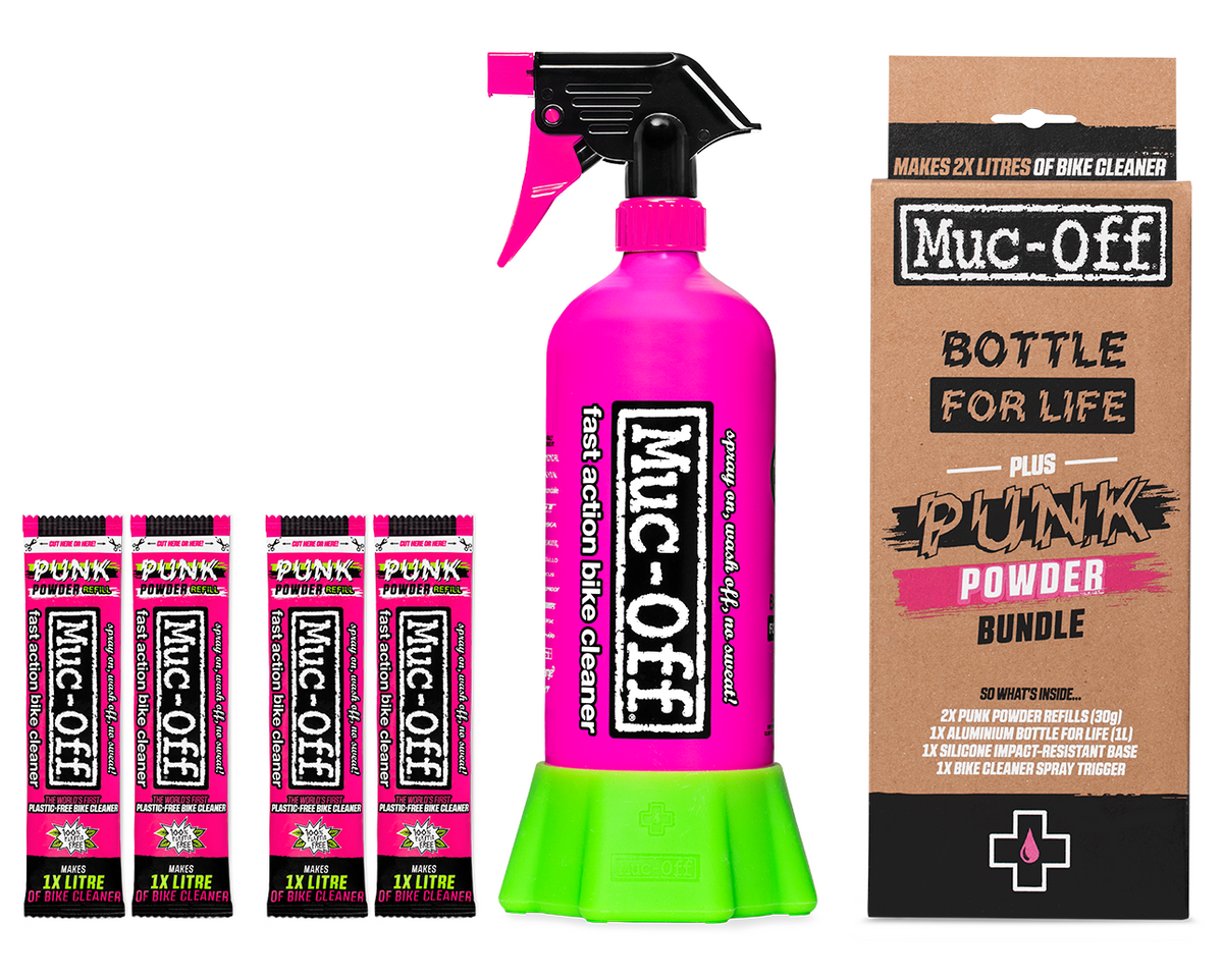 Muc-Off Motorcycle Punk Powder Concentrated Cleaner 4 Pack with Bottle