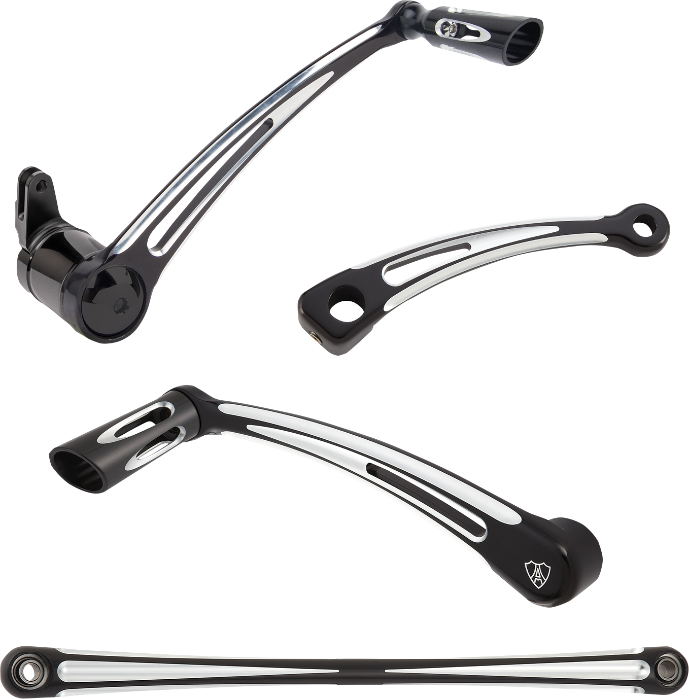 Arlen Ness Deep Cut Black Foot Control Kit for 2000-2025 Harley Touring Models