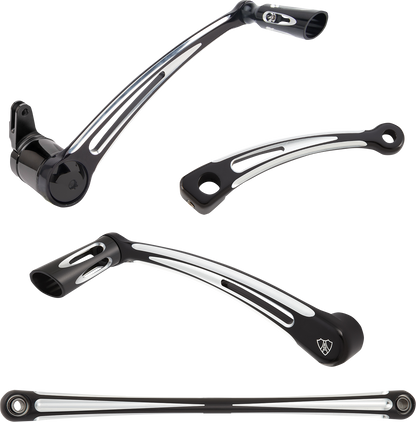 Arlen Ness Deep Cut Black Foot Control Kit for 2000-2025 Harley Touring Models