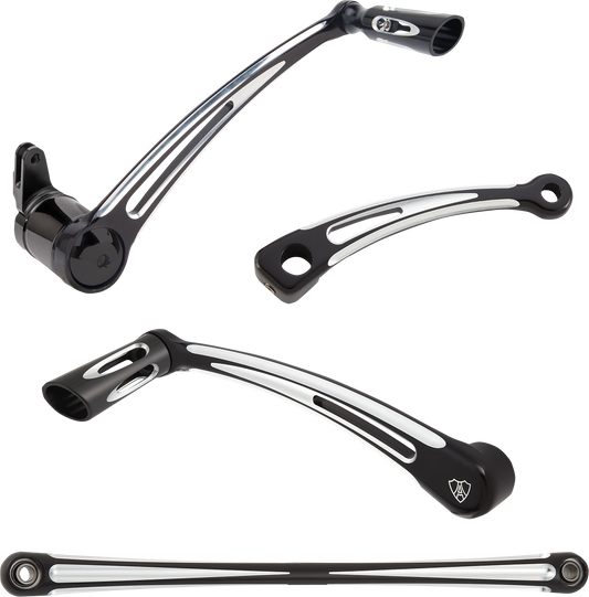 Arlen Ness Deep Cut Black Foot Control Kit for 2000-2025 Harley Touring Models