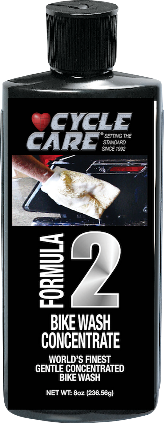 Cycle Care 8 oz Formula 2 Motorcycle Bike Wash Cleaner Soap Shampoo Concentrate