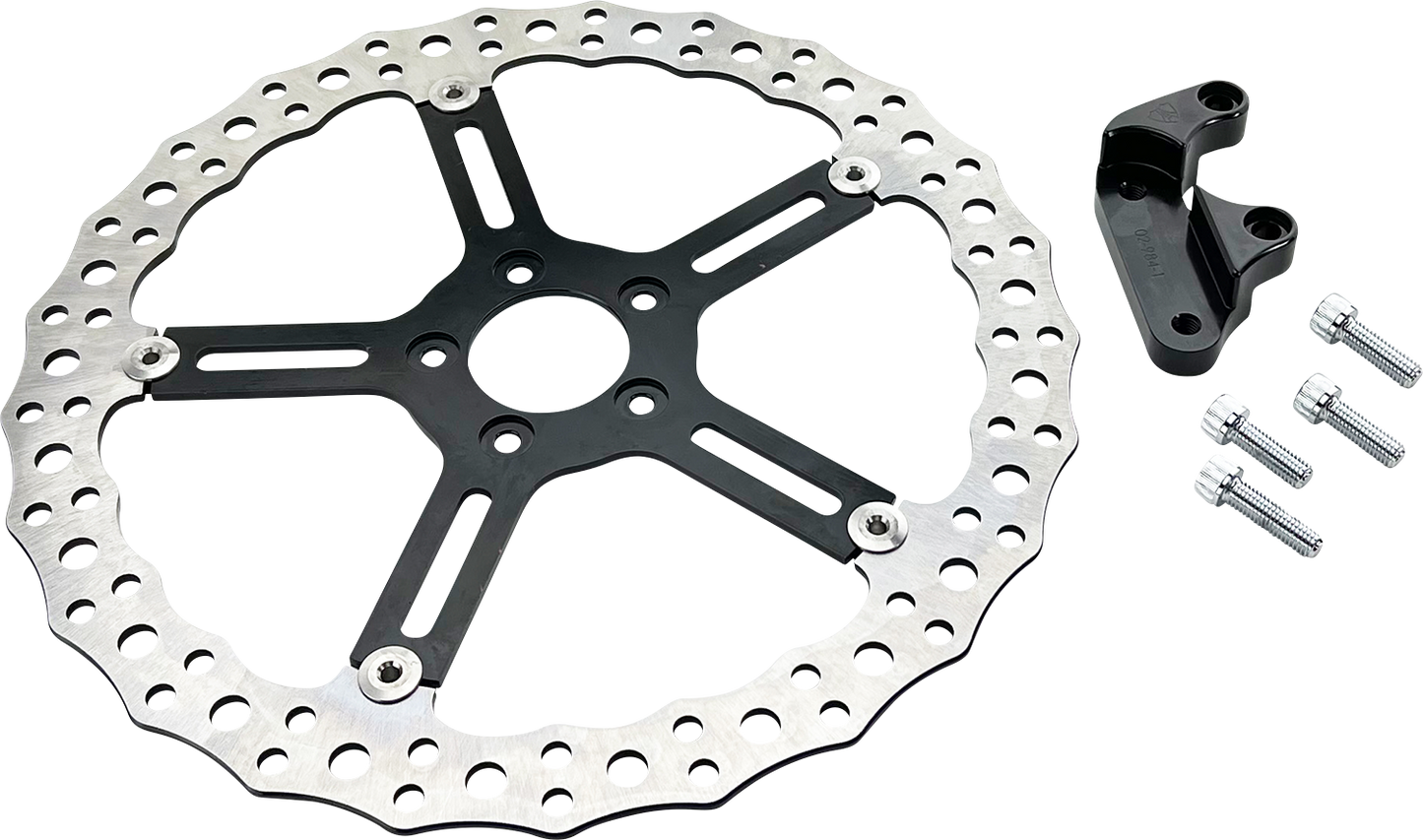 Arlen Ness 15" Jagged Front Left Brake Rotor 2018-2024 Harley Softail Low Rider