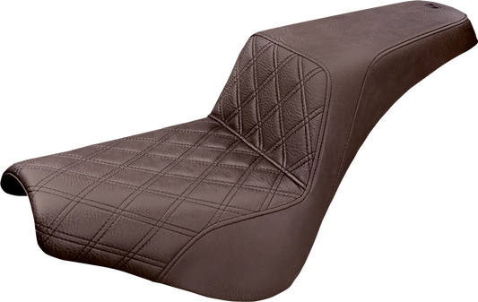Saddlemen Brown Step-Up Lattice Seat fits 2018-2025 Harley Softail FXST FXBB