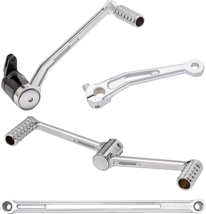 Arlen Ness Chrome SpeedLiner Heel-Toe Foot Control Kit for 99-26 Harley Touring