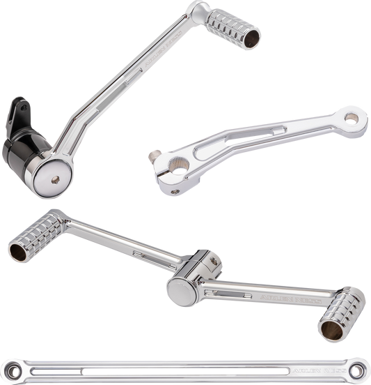 Arlen Ness Chrome SpeedLiner Heel-Toe Foot Control Kit for 99-24 Harley Touring