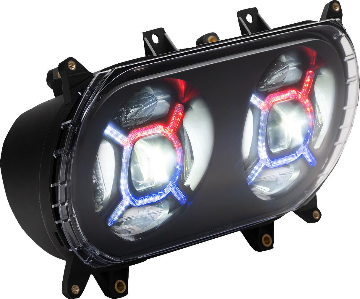 Custom Dynamics ProGLOW Double-X LED Headlight for 2015-2024 Harley Road Glide