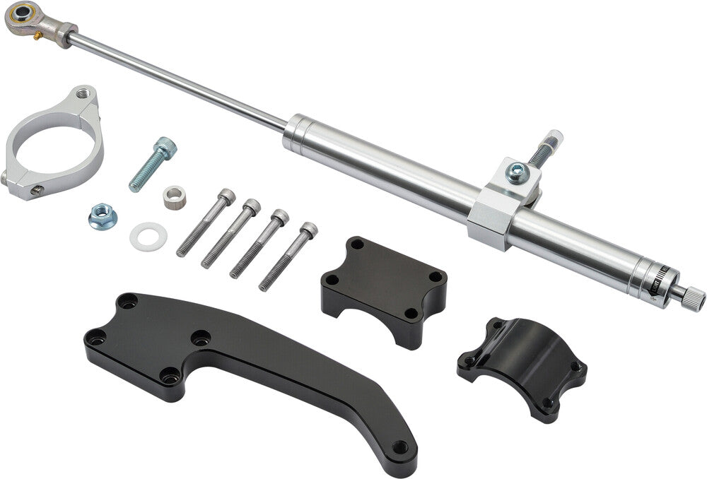 Harddrive Silver Steering Damper Kit fit 2017-2022 Harley Road Glide FLTR M8