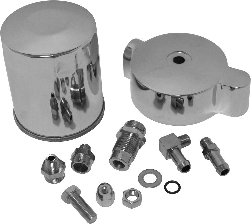 Harddrive Chrome Motorcycle Spin on Oil Filter Conversion Kit fits Harley