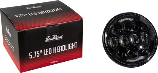 Harddrive Black 5-3/4" LED 80W Universal Motorcycle Headlight Harley Davidson