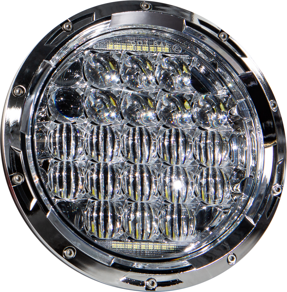 Harddrive 7" Chrome 90W Universal LED Motorcycle Headlight for Harley Davidson